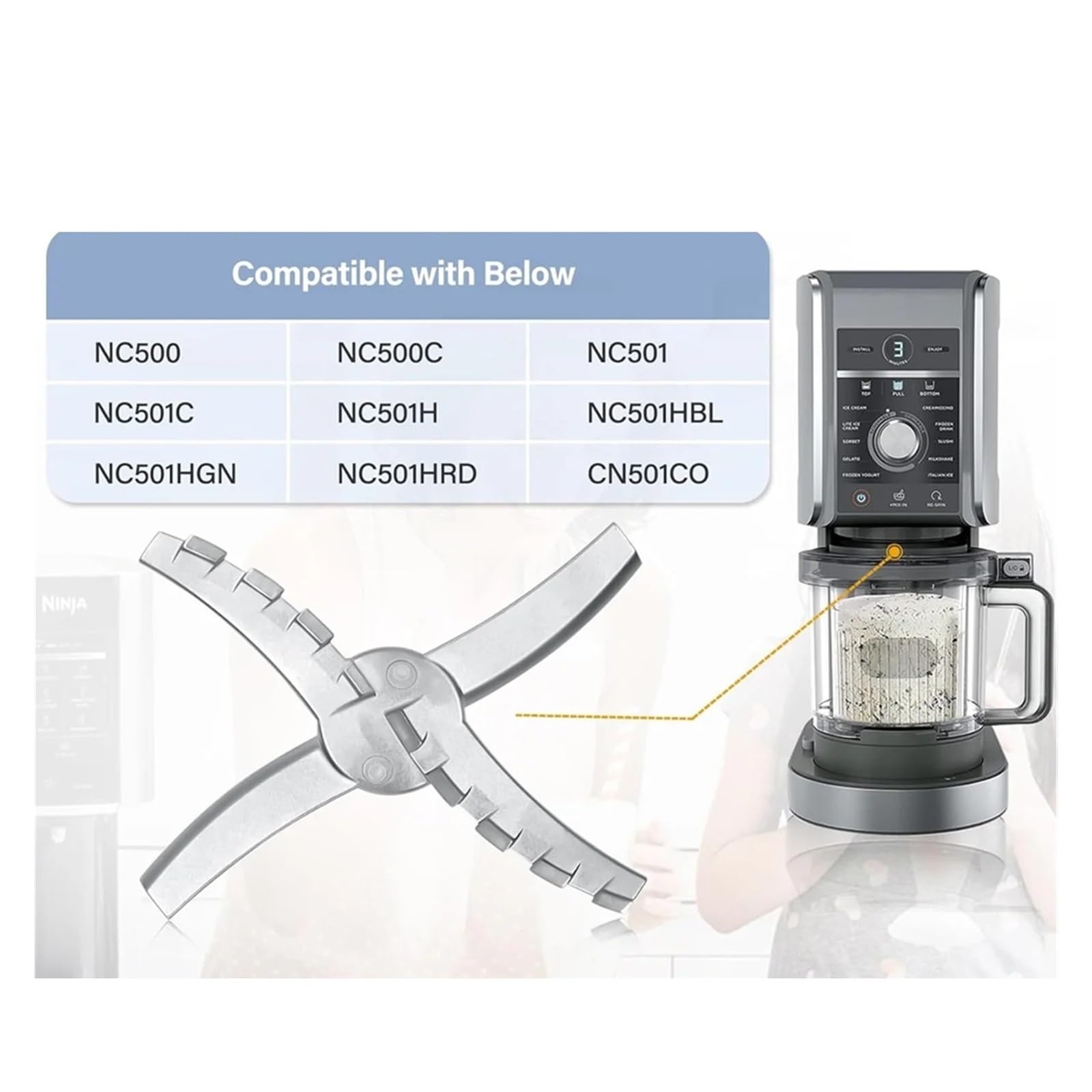 交換用パドルブレード、Creami、NC501 CN501CO NC500C NC501C NC501H